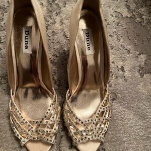 Dune Elegant Gold Heels
